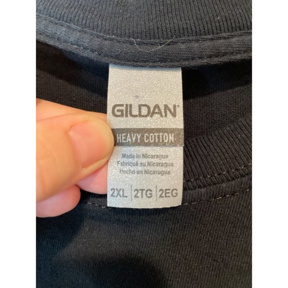 Gildan Texas Flag Print Emblem Black Superman Tee - Picture 4 of 5